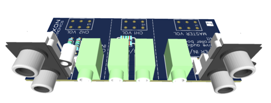 Audio Splitter Passive audio splitter mixer board Audio Controller Board Gerber Files – MX4I1 stereo splitter mixer PCB