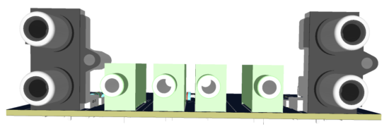 Audio Splitter Passive audio splitter mixer board Audio Controller Board Gerber Files – MX4I1 stereo splitter mixer PCB