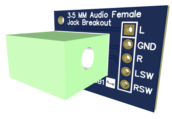 3.5 mm stereo audio jack breakout module for Arduino and ESP32