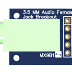 3.5 mm audio female jack breakout Board gerber file MX9B1 PCB top view