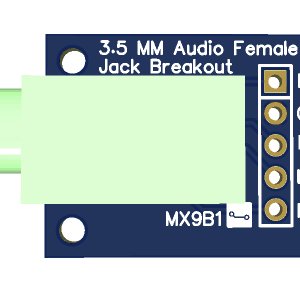 3.5 mm audio female jack breakout Board gerber file MX9B1 PCB top view